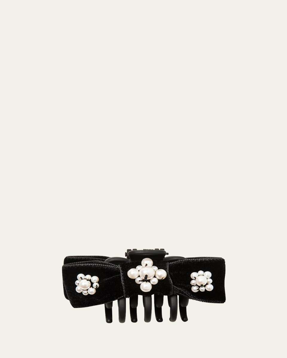 Maaggie Pearly Velvet Jaw Clip